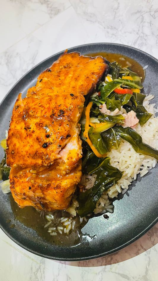 Sweet- Chipotle, Glazed Salmon